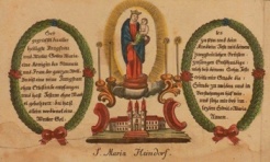 Panna Marie z Hejnic (kolorovan tisk, Potek 19. stolet)